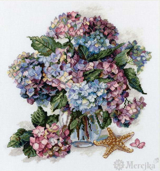 Hydrangea Cross Stitch Kit by Merejka