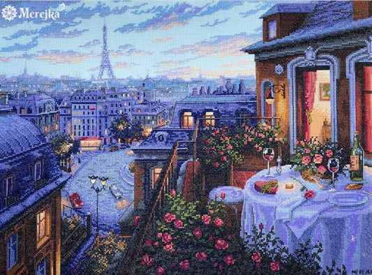 Paris Evening Deja Vu Cross Stitch Kit by Merejka