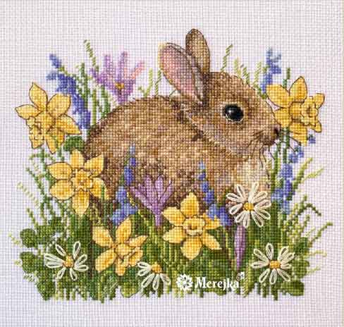 Little Rabbit Cross Stitch Kit by Merejka