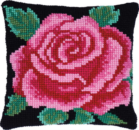 Classical Rose Printed Cross Stitch Cushion Kit by Needleart World