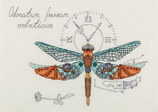 Steampunk Dragonfly Cross Stitch Kit by PANNA