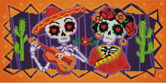 Day of the Dead Printed Cross Stitch Kit by Needleart World