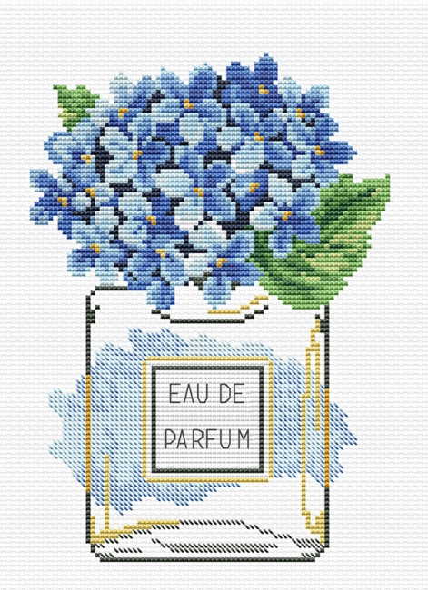 Hydrangea Bloom Printed Cross Stitch Kit by Needleart World