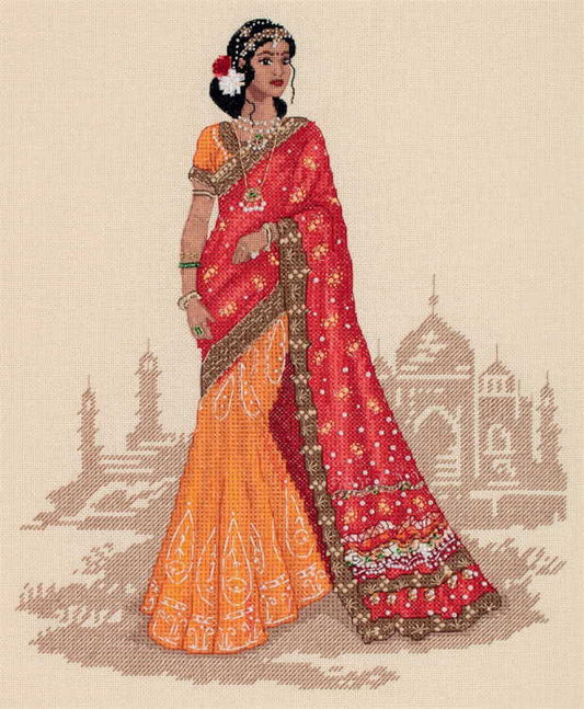 Women of the World India Cross Stitch Kit by PANNA
