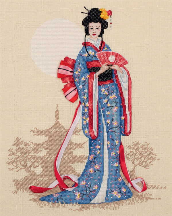 Women of the World Japan Cross Stitch Kit by PANNA