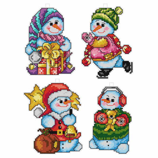 Happy Snowmen Cross Stitch Kit by Orchidea