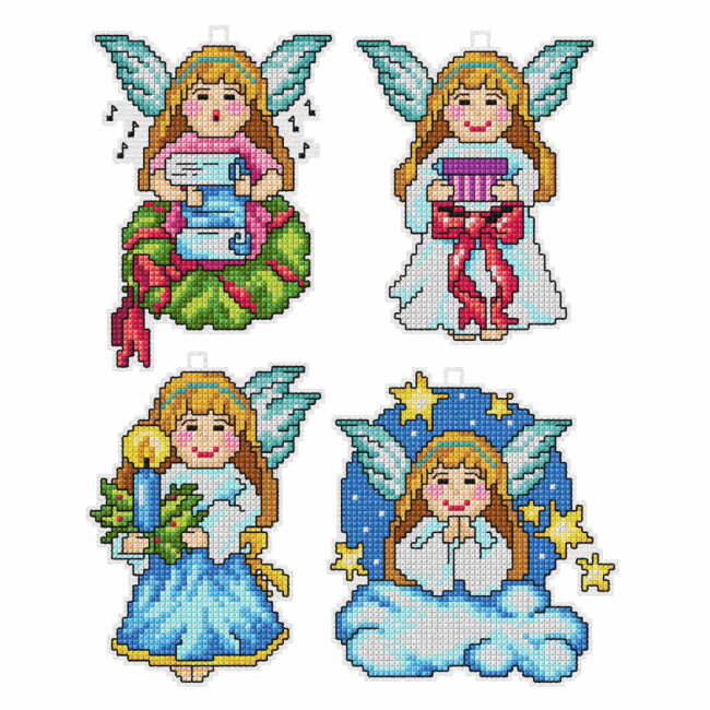 Christmas Angels Cross Stitch Kit by Orchidea