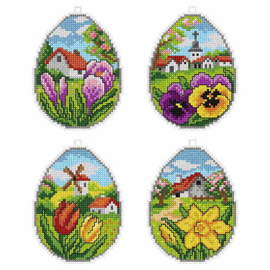 Spring Eggs Cross Stitch Kit by Orchidea