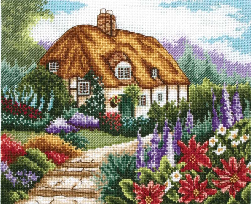 Cottage Garden in Bloom Cross Stitch Kit By Anchor