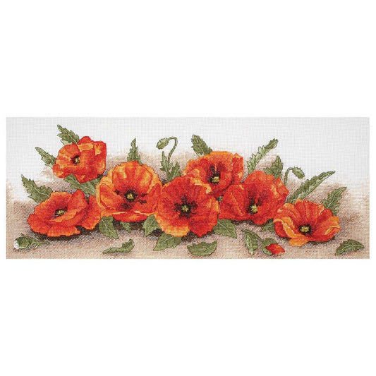 Spray of Poppies Cross Stitch Kit By Anchor