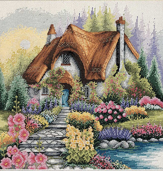 Lakeside Cottage Cross Stitch Kit By Anchor