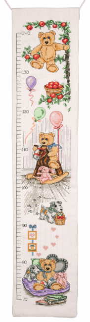 Teddy Height Chart Cross Stitch Kit By Anchor