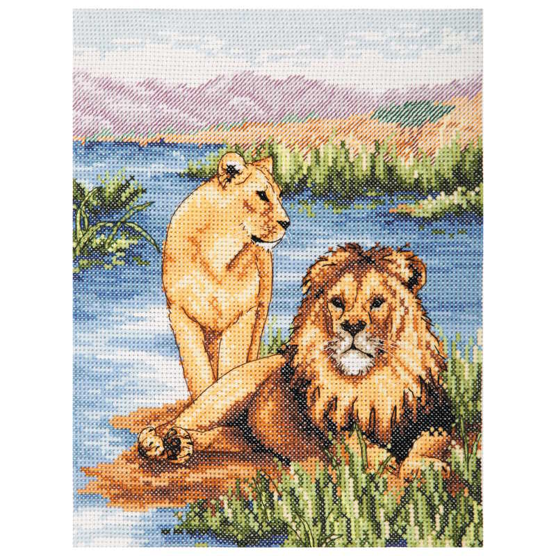 Lions Cross Stitch Kit By Anchor