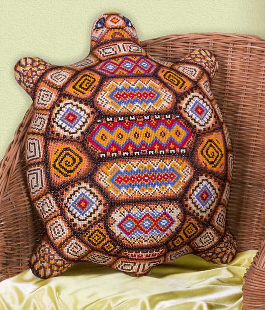 Tortoise Pillow Cross Stitch Kit by PANNA