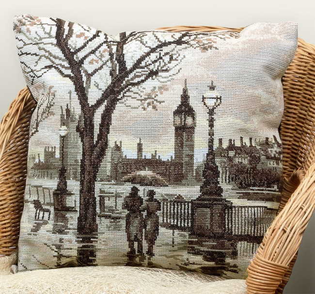 Westminster Pillow Cross Stitch Kit by PANNA