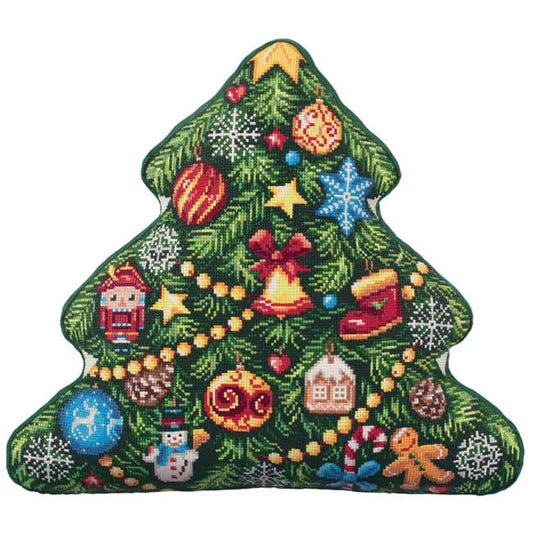 Christmas Tree Pillow Cross Stitch Kit by PANNA