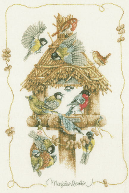 Birdhouse Cross Stitch Kit By Lanarte