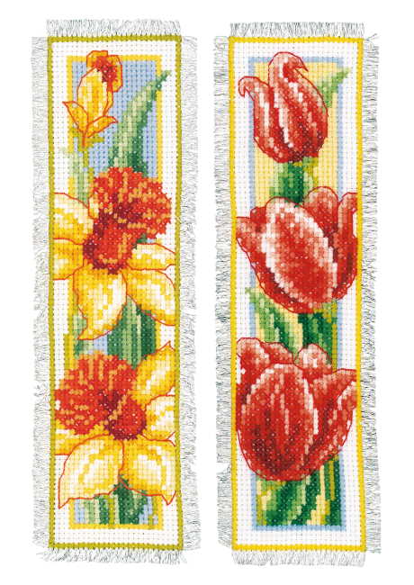 Flowers Bookmark Cross Stitch Kit By Vervaco