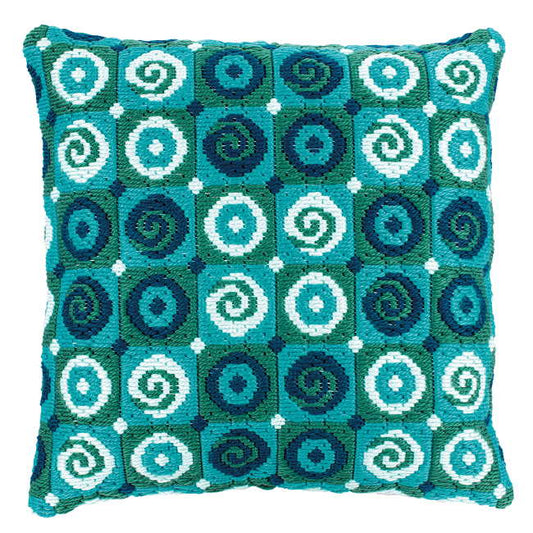 Swirls Long Stitch Cushion Kit By Vervaco