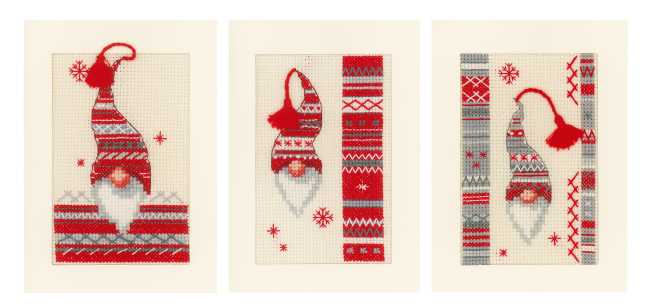 Christmas Elf Cross Stitch Christmas Card Kit By Vervaco