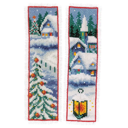Winter Villages Bookmark Cross Stitch Kit By Vervaco