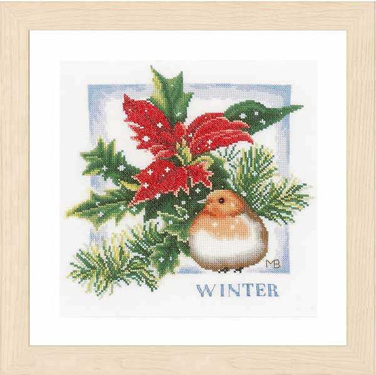 Winter Cross Stitch Kit By Lanarte