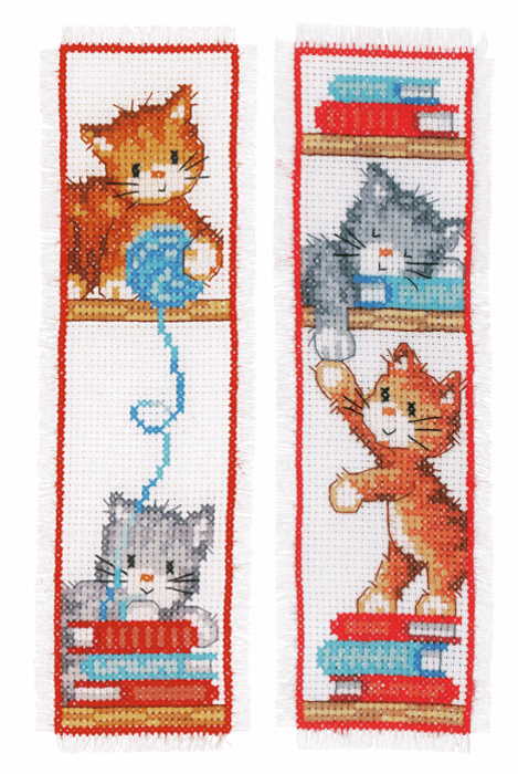 Playful Kittens Bookmark Cross Stitch Kit By Vervaco