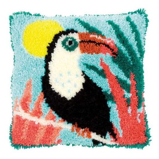 Toucan Latch Hook Cushion Kit By Vervaco