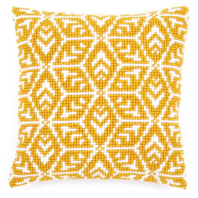 Geometric Design Printed Cross Stitch Cushion Kit by Vervaco