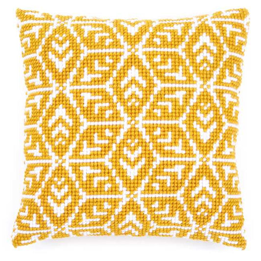 Geometric Design Printed Cross Stitch Cushion Kit by Vervaco