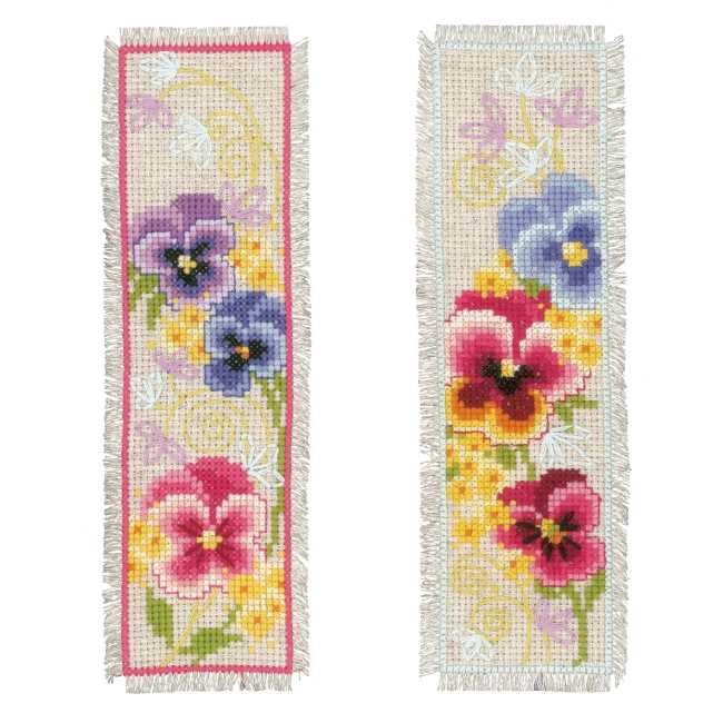 Violets Bookmark Cross Stitch Kit By Vervaco