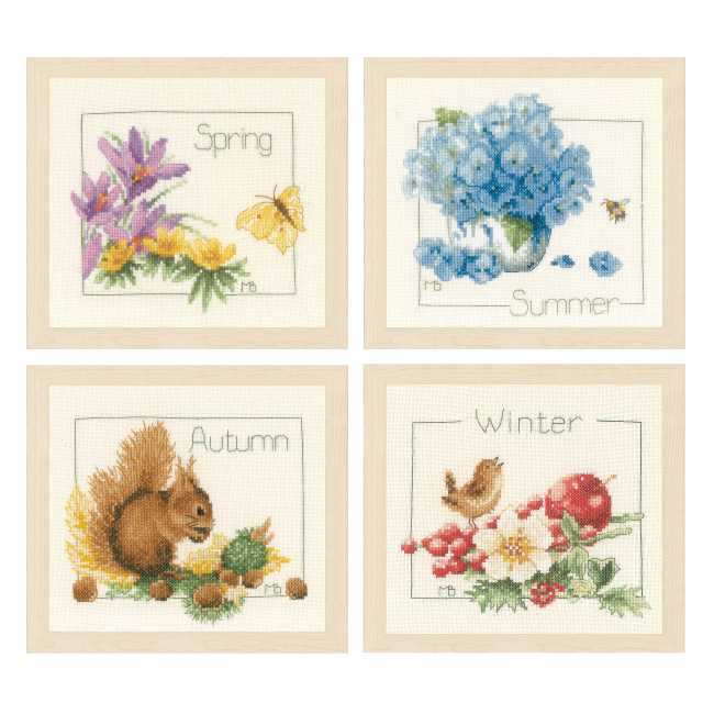 Four Seasons Cross Stitch Kit By Lanarte