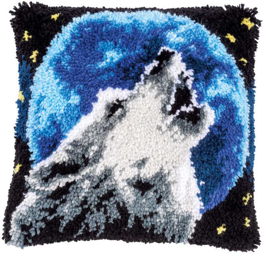 Wolf Latch Hook Cushion Kit By Vervaco