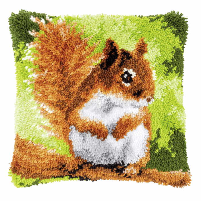 Squirrel Latch Hook Cushion Kit By Vervaco