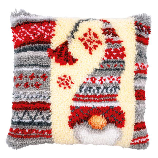 Christmas Elf Latch Hook Cushion Kit By Vervaco
