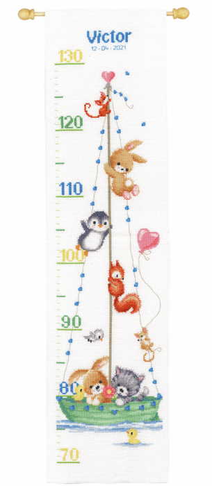 Our Greatest Adventure Height Chart Cross Stitch Kit By Vervaco