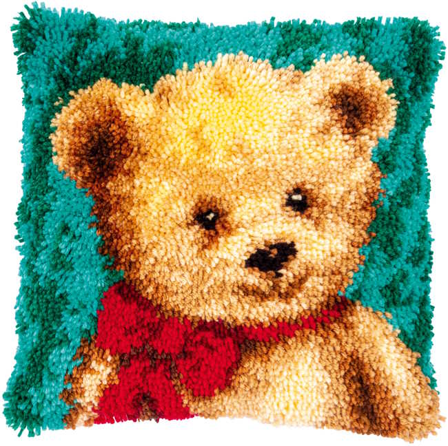 Little Bear Latch Hook Cushion Kit By Vervaco