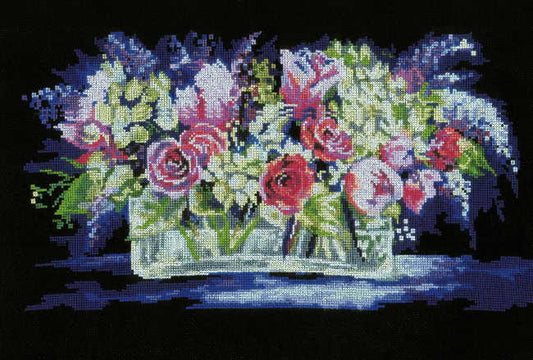 Roses and Lilacs Cross Stitch Kit By Lanarte