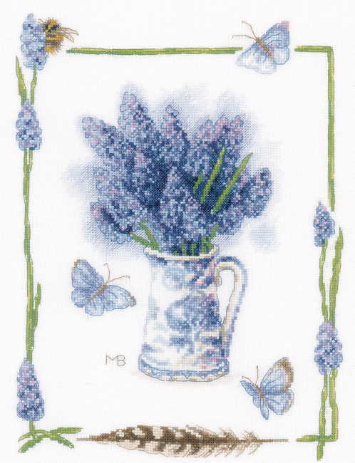 Blue Grapes Cross Stitch Kit By Lanarte