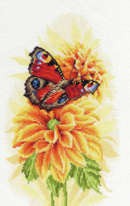 Fluttering Butterfly Cross Stitch Kit By Lanarte
