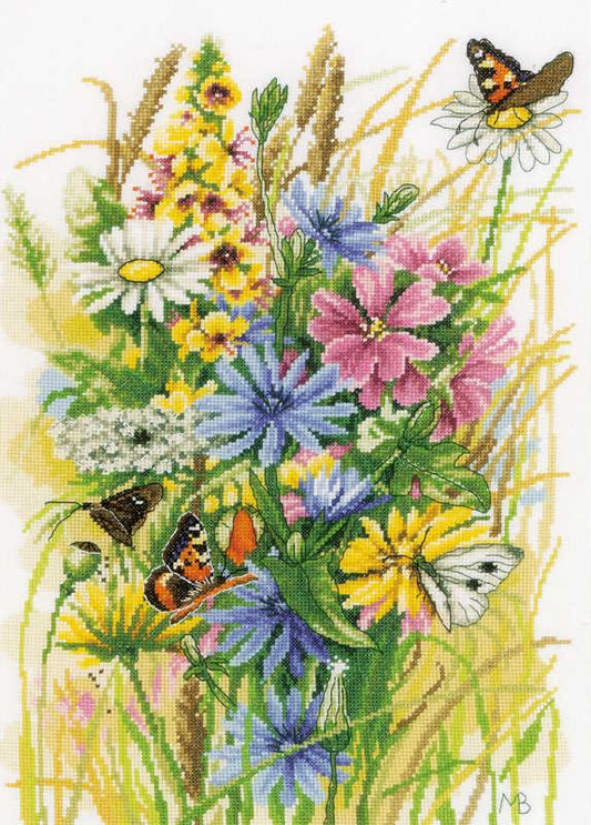 Wildflower Rest Stop Cross Stitch Kit By Lanarte