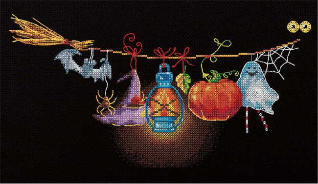 Halloween Banner Cross Stitch Kit by PANNA