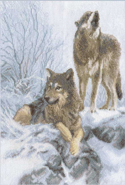 Winter Wolves Cross Stitch Kit by PANNA