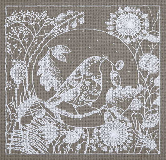 Lace Bird Cross Stitch Kit by PANNA