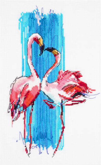 Flamingos Cross Stitch Kit by PANNA
