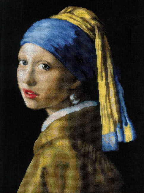 Girl with a Pearl Earring Cross Stitch Kit By RIOLIS