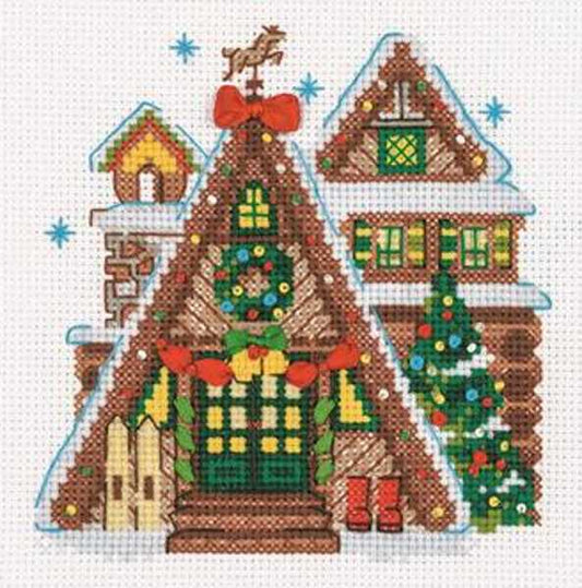 Winter Cabin Cross Stitch Kit By RIOLIS