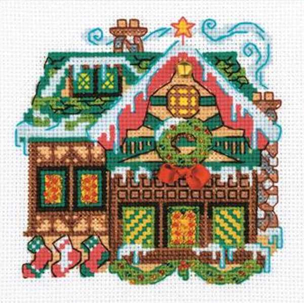 Cabin with Bell Cross Stitch Kit By RIOLIS