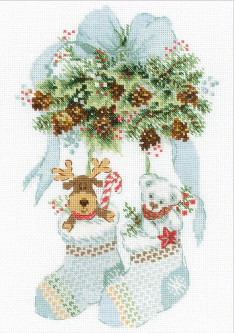Bear, Cones and Deer Cross Stitch Kit By RIOLIS