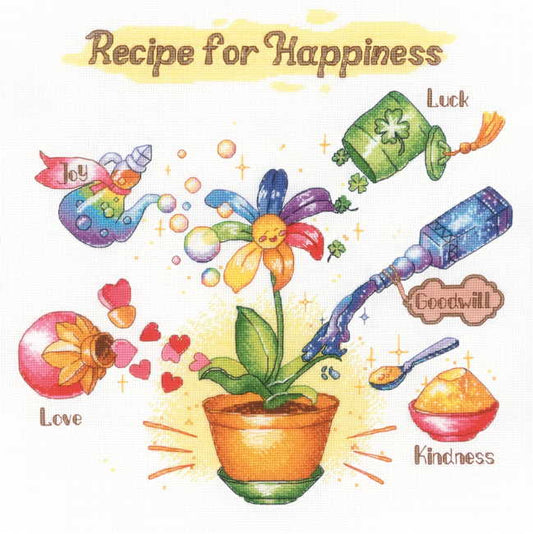Recipe for Happiness Cross Stitch Kit By RIOLIS